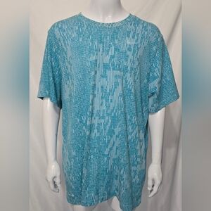 Nike Men's Dri-Fit Medium Grometiec Blue Short Sleeve
